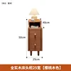 Solid wood bedside table, 25cm wide, cherry wood color.