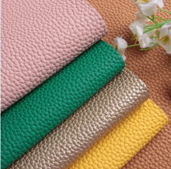 Hot-sale Pvc Various Lychee Grain Patterns Artificial Synthetic Leather Cheap Price Chair Sofa Shoes Car Foot Mat Faux Leather