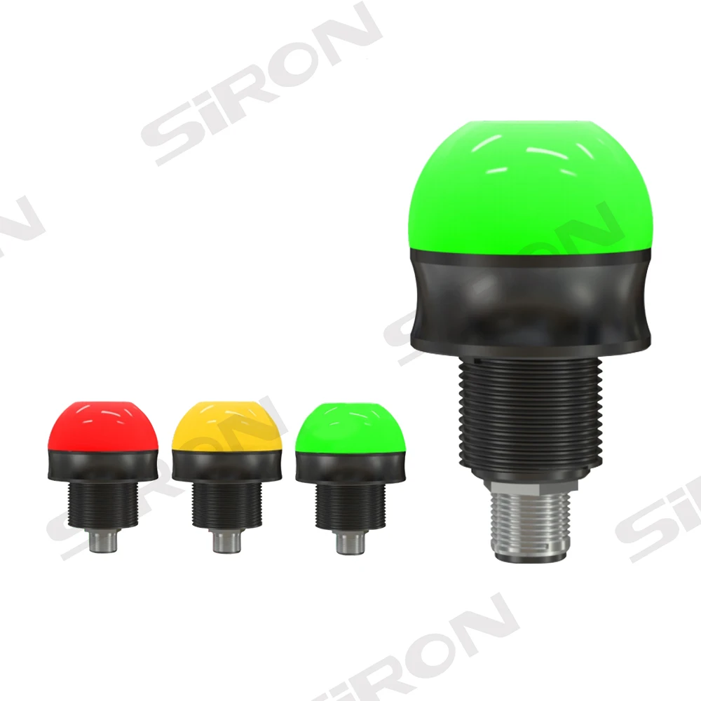 SiRON D102(C) Series 3 Color RYG IP69K IP54 30mm 50mm Machine LED Indicator Lights
