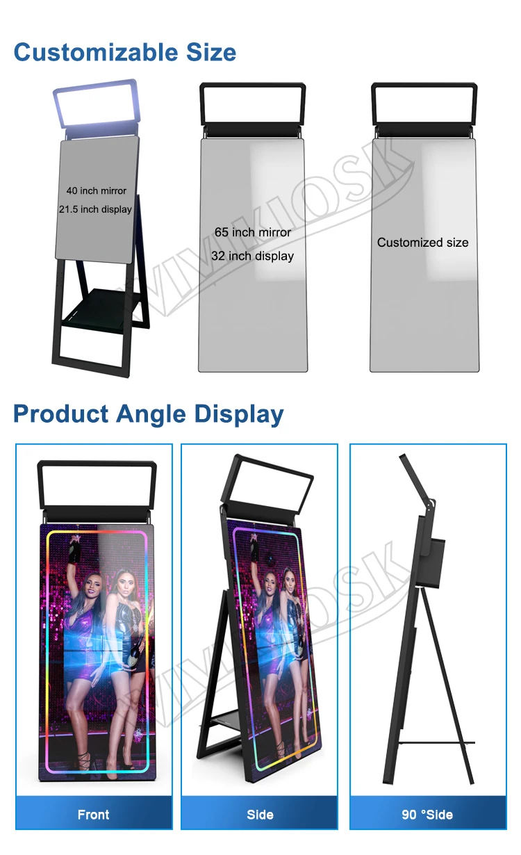 2023 Selfie Photo Booth Mirror Photo Booth Magic Mirror Photobooth
