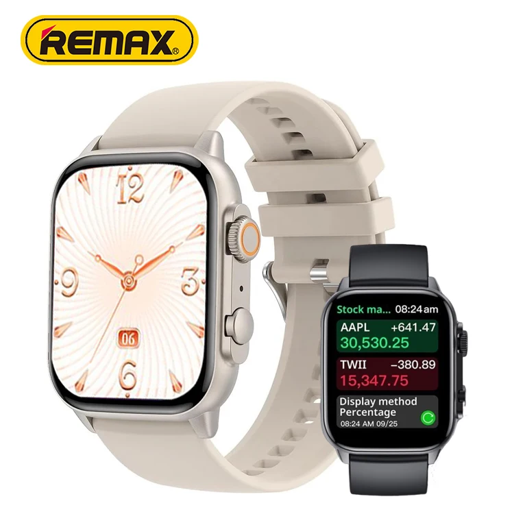 Remax NFC Intelligent Connected Mobile Watch OLED Custom Logo 1.96 Smart Watch Display Smart Health Watch 2025 Smartwatch