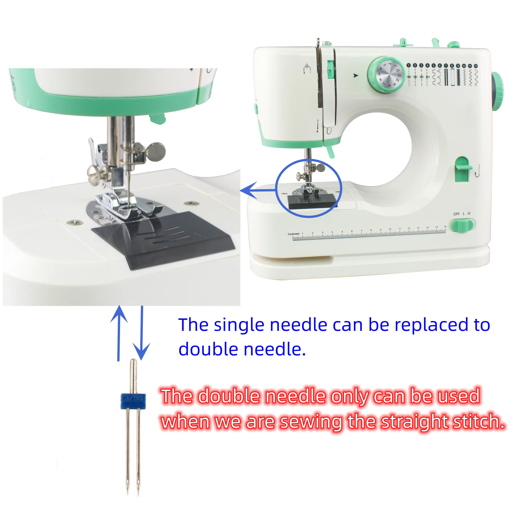 Oem Double Needle Mini Sewing Household Stitching Machine Domestic