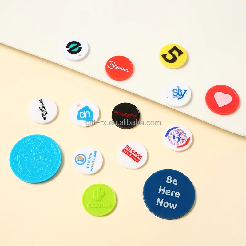 High Quality Plastic Coin Type and Blank Style Bulk Custom Plastic Coins