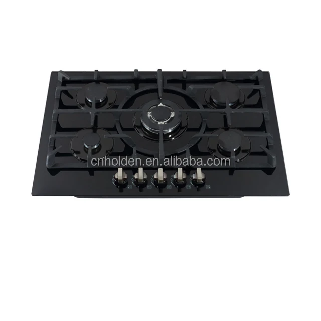 Factory Good Price Gas burner 5 Burner Glass Built in Gas Stove 5 burner Counter Top