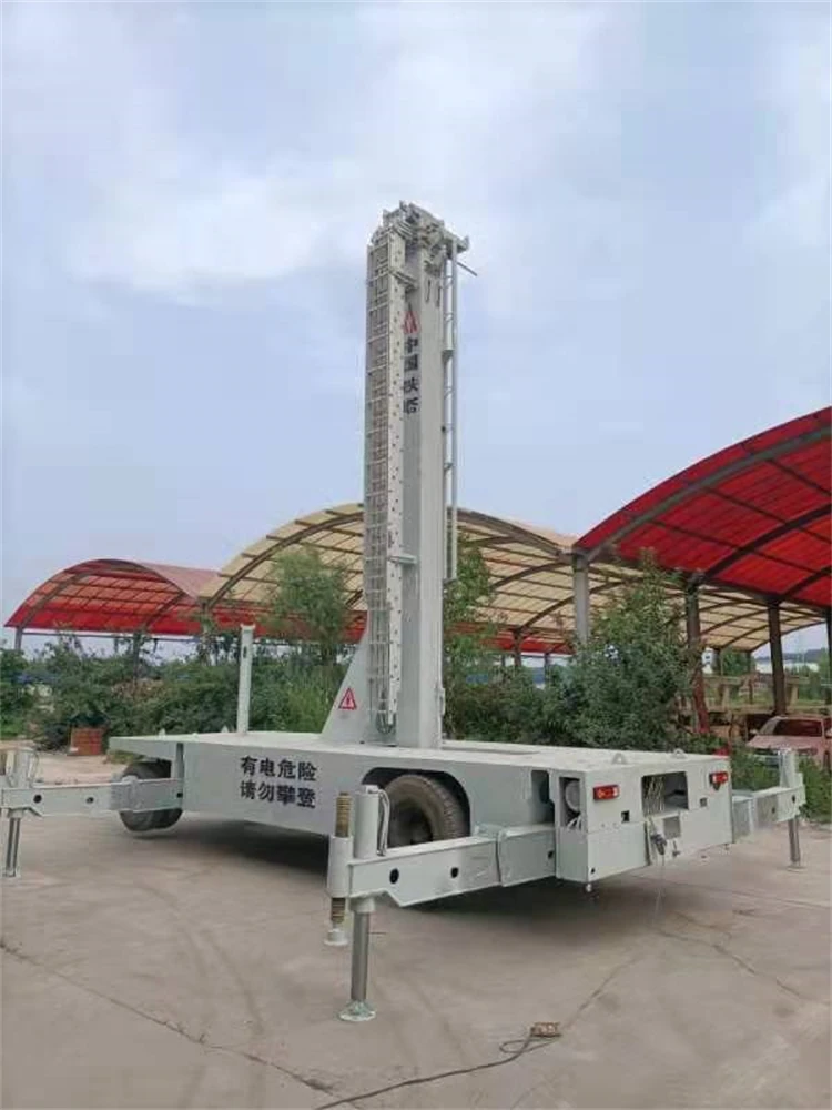 Low Price Portable Telescopic Battery Light Trailer Communication Tower