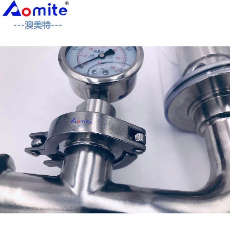 ТК, клапан для отжима с манометром, оборудование для брожения пива, трехзажимной клапан, 100 л 0,2-2,2 бар AISI304