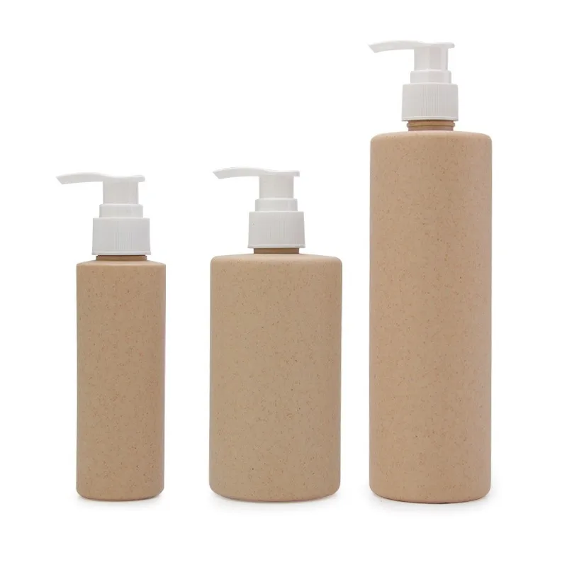 Wholesale Hotel Amenities Biodegradable Plastic Bottle Hotel Shampoo Wheat Straw Empty Cosmetic Pump