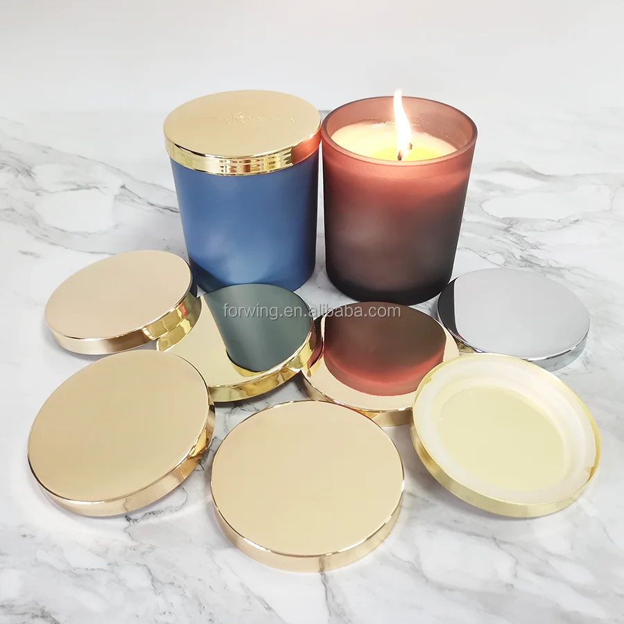 High Quality Candle Metal Lid Covers Electroplated Gold Silver Rose Gold Custom Candle Lid For Candle Glass Jar manufacture