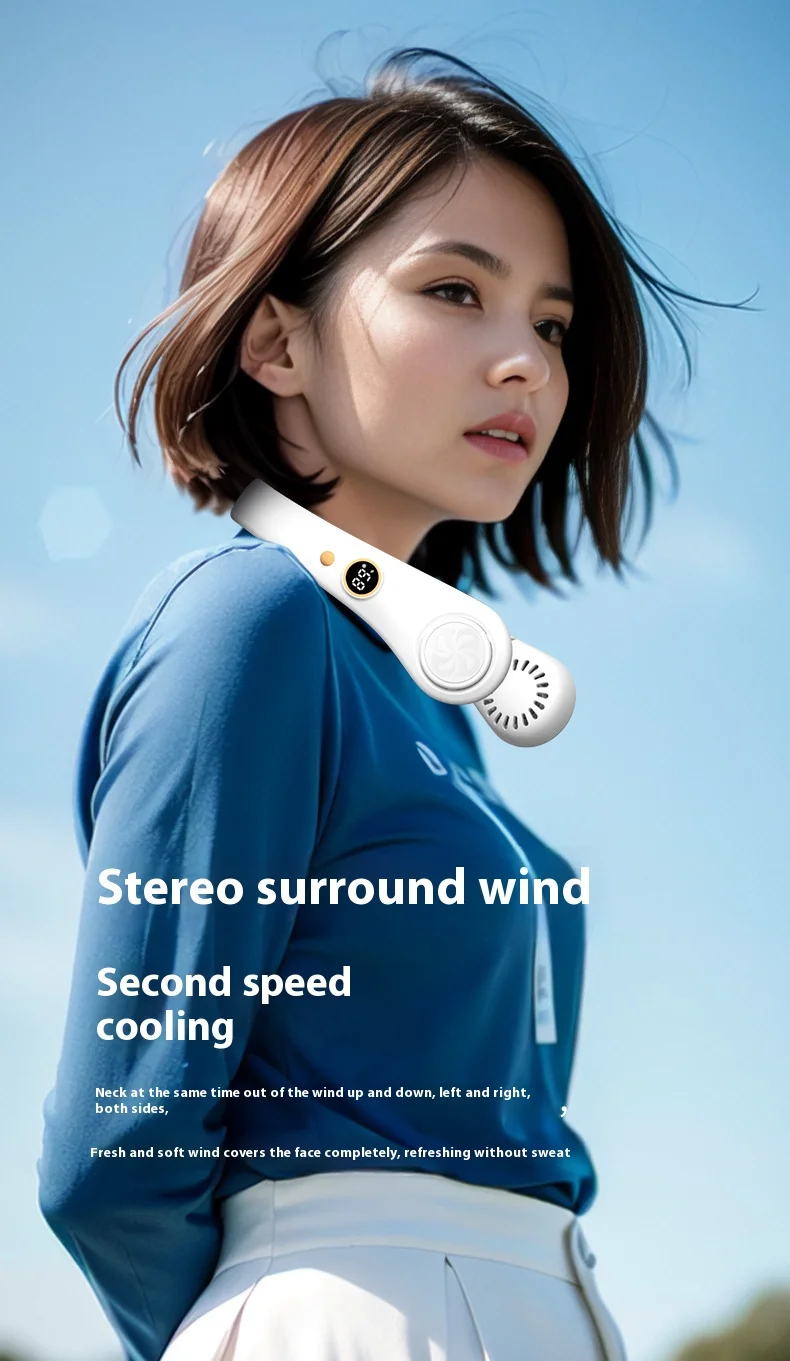 Display Neck Fan, 1200mAh, Portable - detail 4