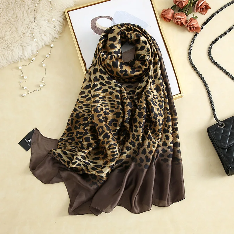 Custom Brand Design Digital Printing  Big  Brand Scarf 2022 New Trending Silk Scarf