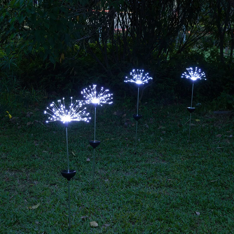 LED Garden Decorative String Lamp Solar Christmas Lights Outdoor Waterproof Firework Stake Light Ground Lamps