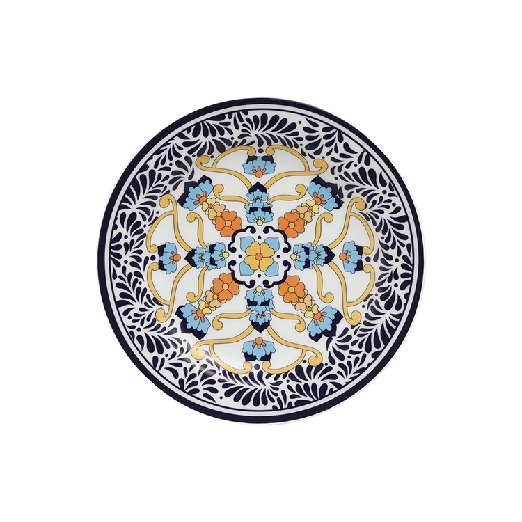 Luxury Dinner Plates Ecofriendly Recycle Plastic Dinner Snack Round