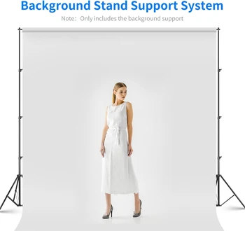 Neewer Background Stand Support System 2.6M X 3M/8.5ft X 10ft Kit with Carrying Case for Muslins Backdrops,Paper and Canvas detail image