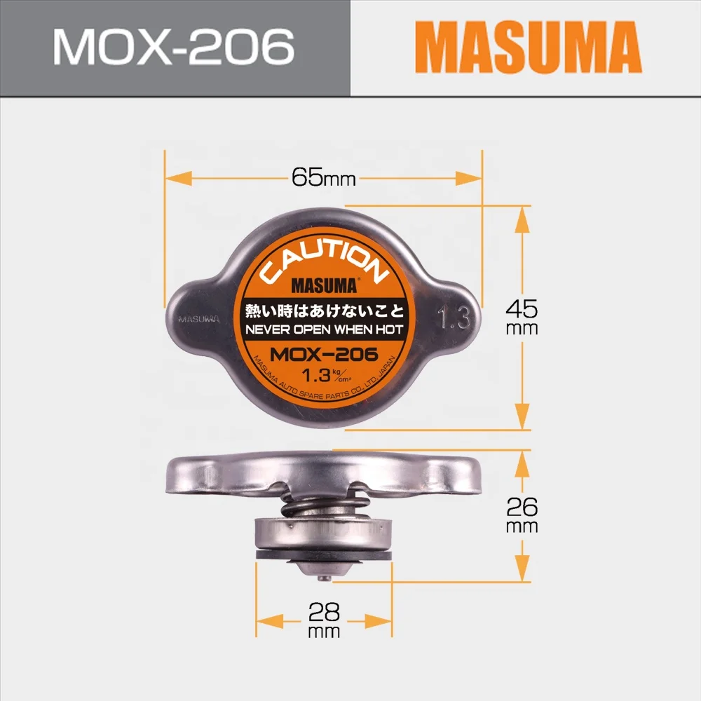 MOX-206 MASUMA temperature manufacturers radiator caps 