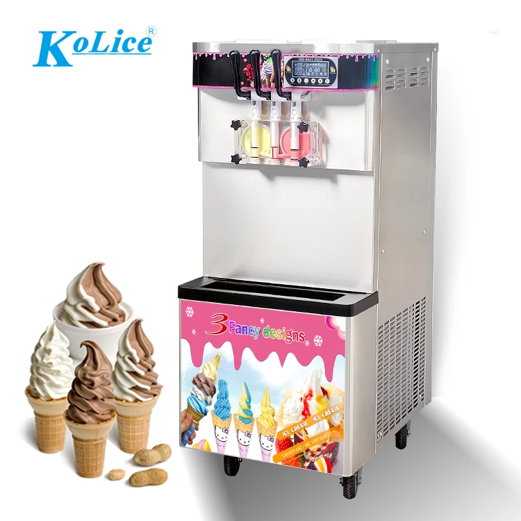 Kolice Desktop 2+1 mixed soft serve ice cream machine, gelato ice