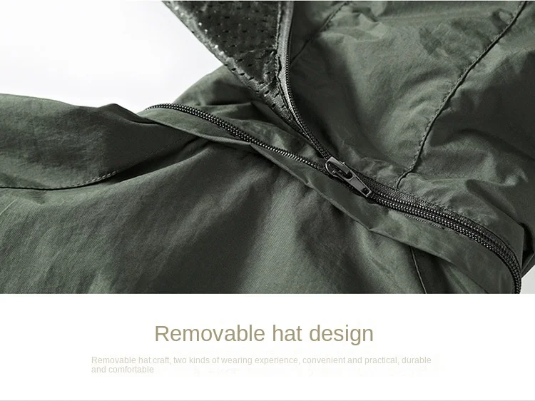 Men's Lightweight Hooded Waterproof Jacket For Spring And Autumn_voghion.com