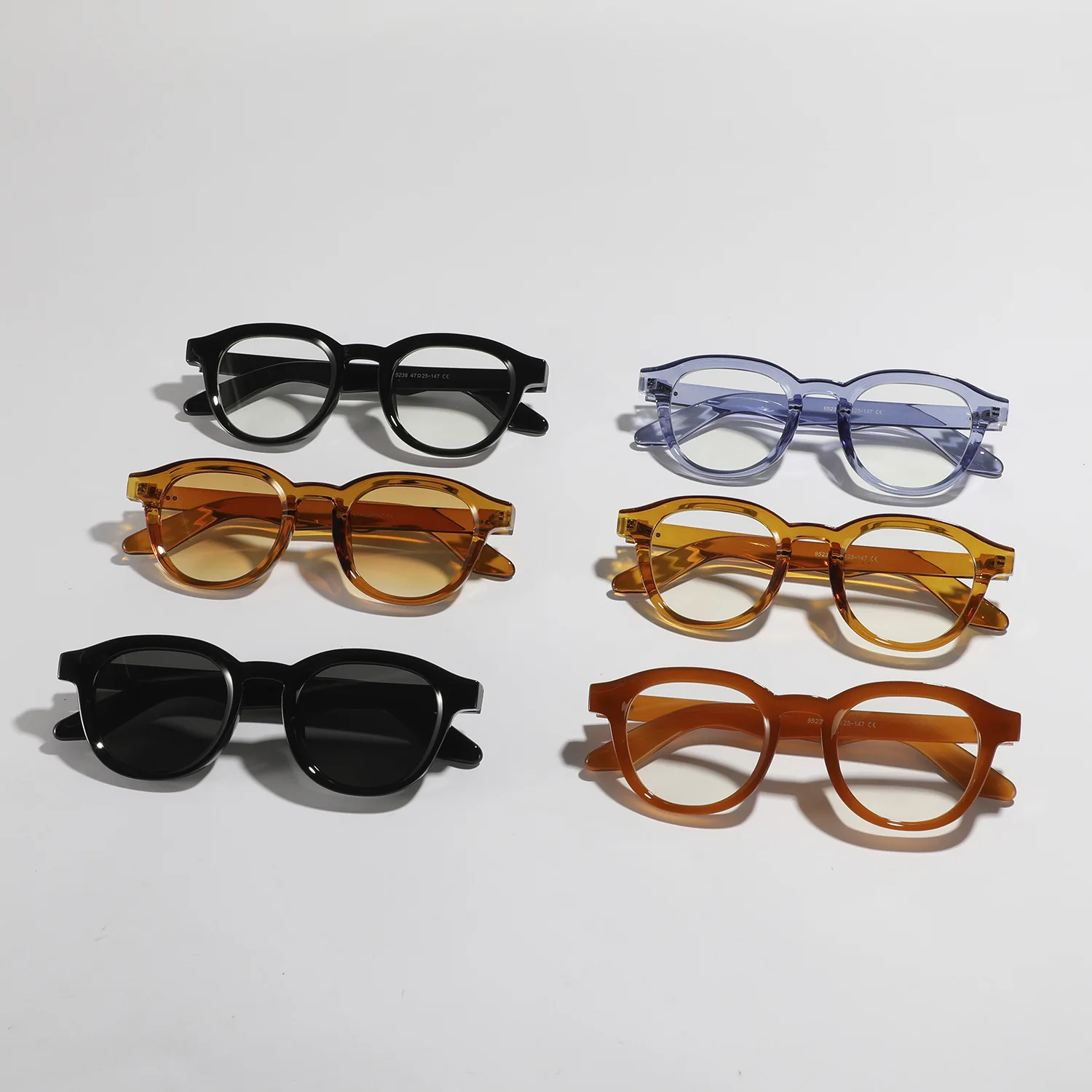 Retro sunglasses Women\'s 2024 trendy round classic glasses Wowsun Retro Sunglasses Womens 2024 Trendy Round Classic  main image 2