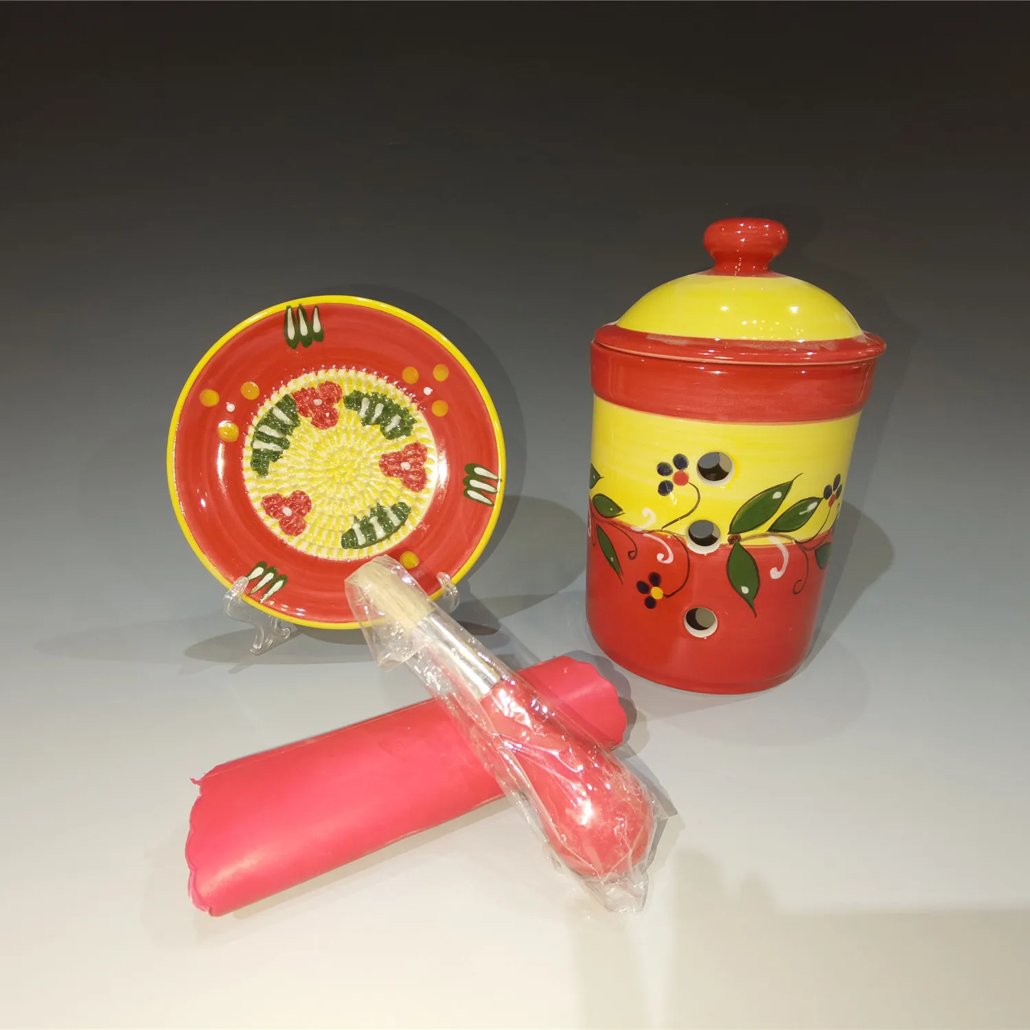 Ceramic Grate Plate Handmade Porcelain Garlic Grater Set Ceramic Plate