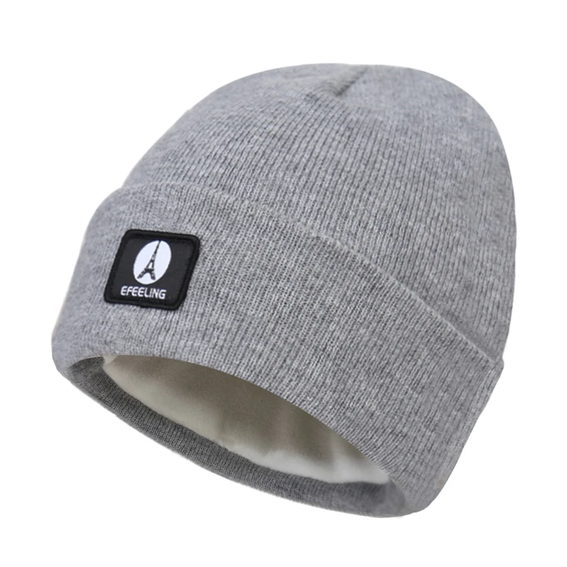 Custom Knit Beanies Hat Custom Woven Patch Winter Designer Beanies Hats