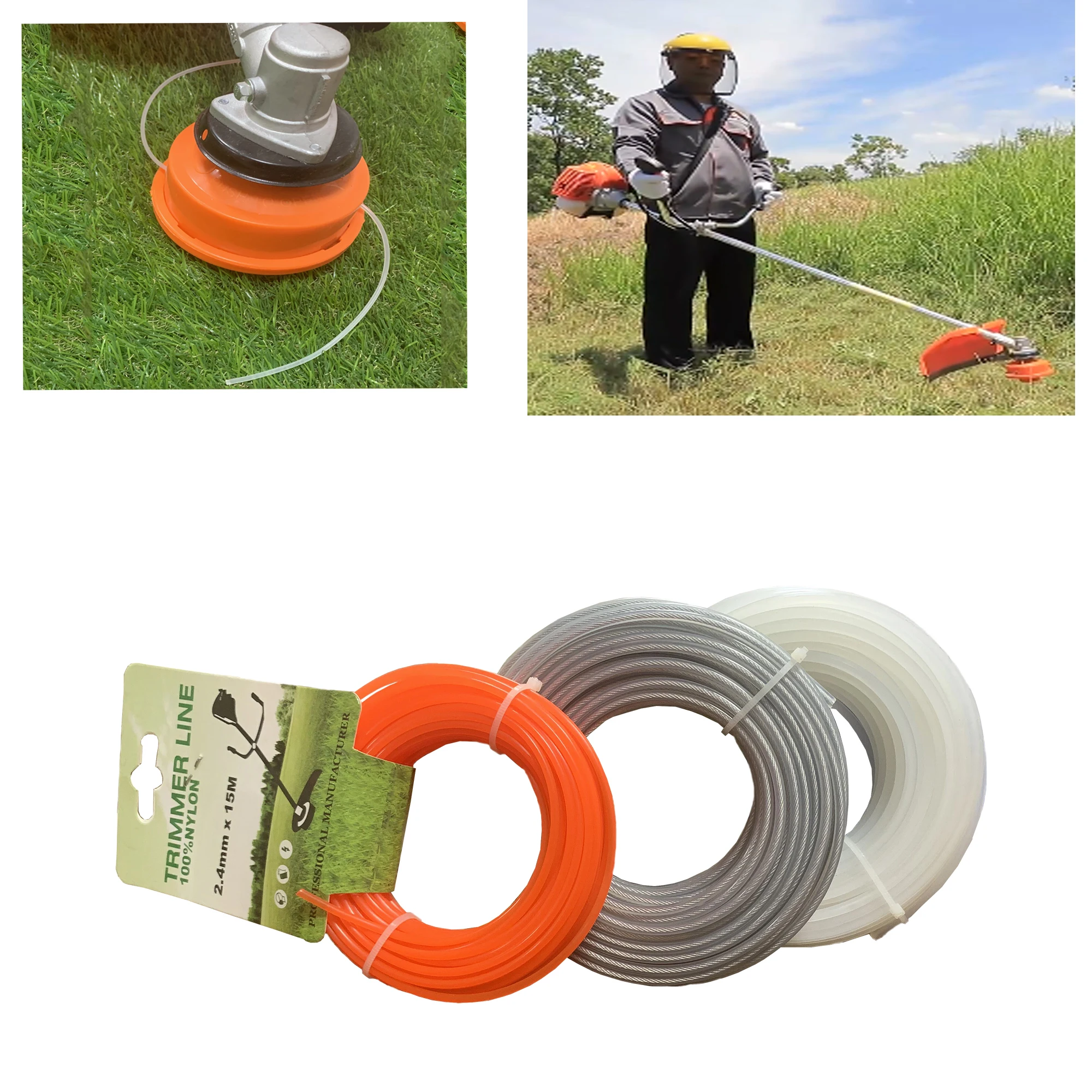 2.4mm Brush Cutter Grass String Trimmer Nylon Line