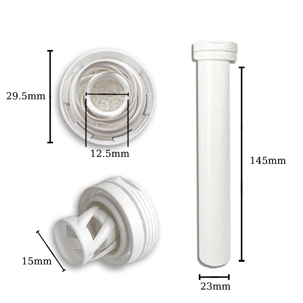 Effervescent Tablets Cylindrical Silica Gel Desiccant Canisters Absorb