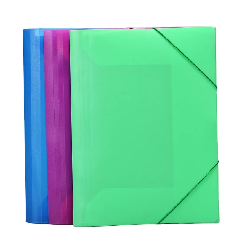 Stationery Office Supplies Flap Folder Plastic Folder With Elastic