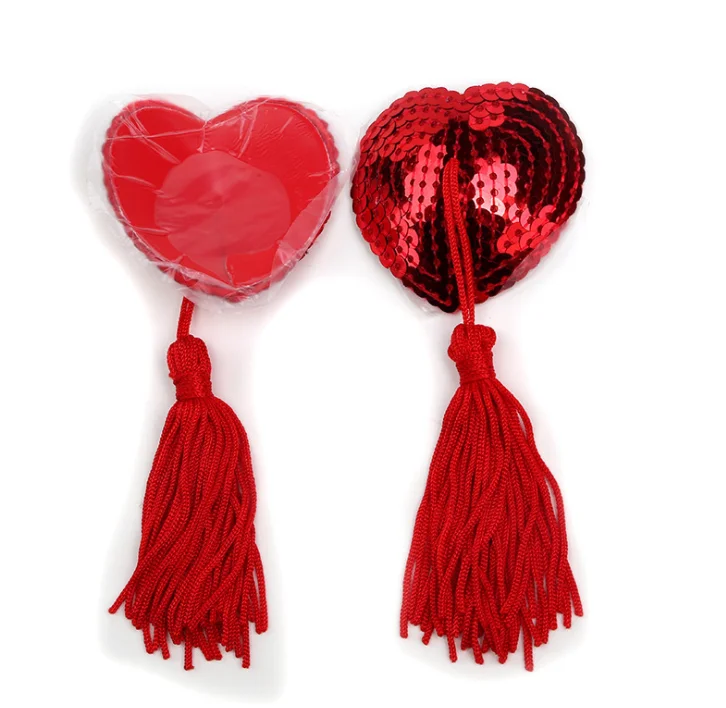 XOXO Adesivi Coprenti Per Capezzoli A Cuore Con Rose - Riutilizzabili, In Silicone Ipoallergenico - 4