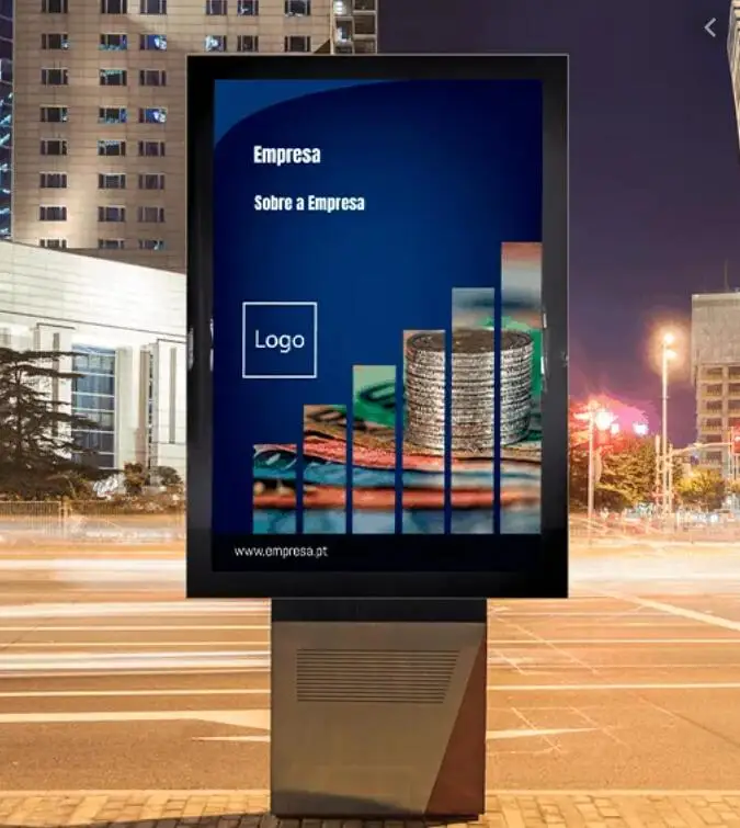 2025 City Furniture Led Lightbox  for Outdoor Advertising Outdoor Led Display Free Standing Lightbox MUPI  Scrolling System