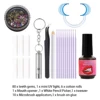 Kit de 50 pièces bleues + 8 bijoux dentaires en métal