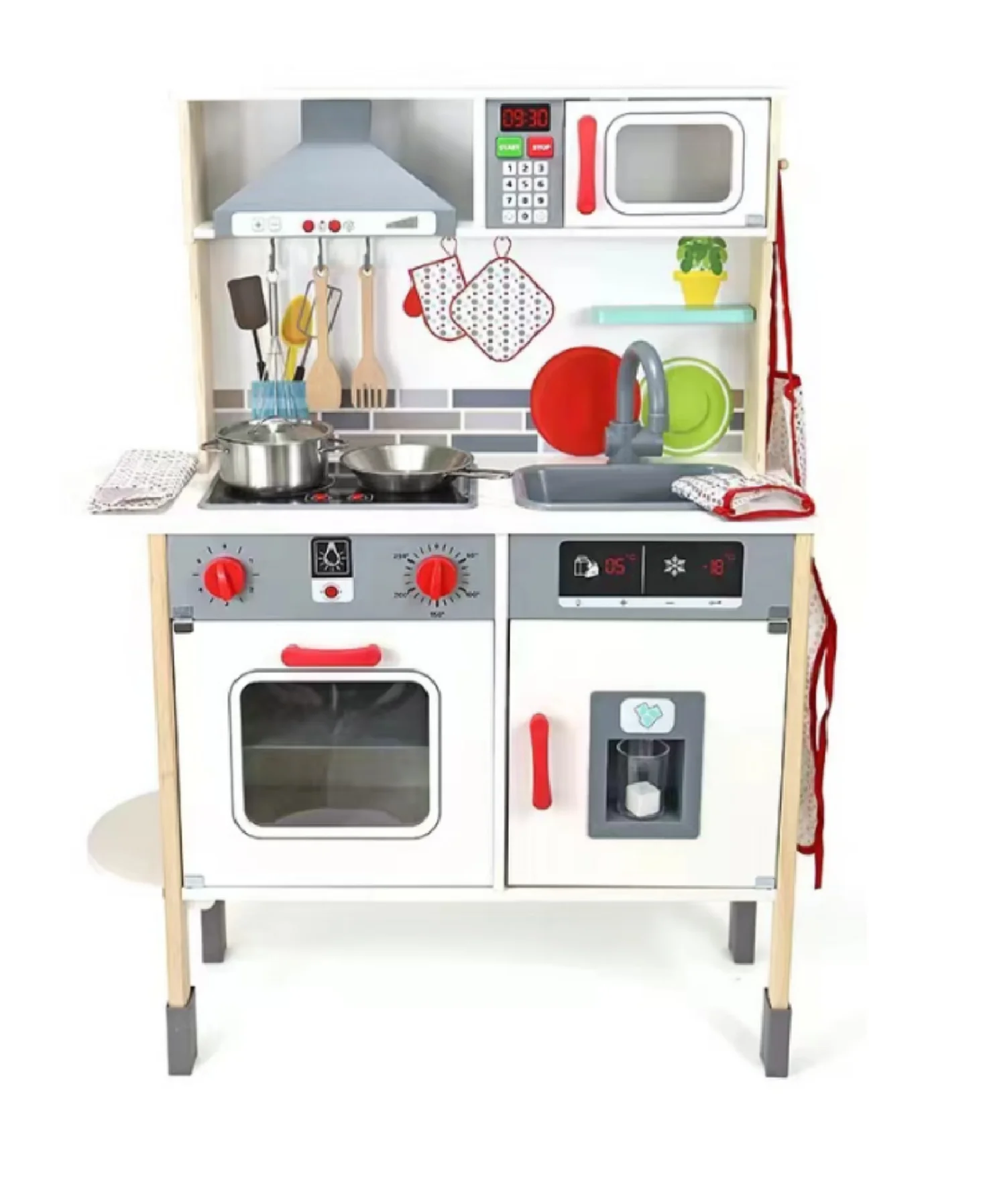 2024 New Design Cooking Pretend Play Outdoor Wooden Mud Kitchen Play Set for Kids