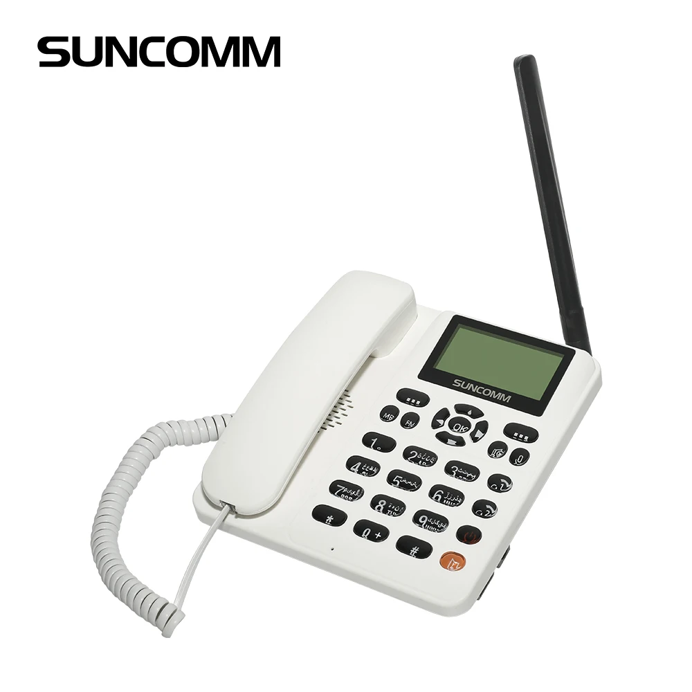 SUNCOMM G618 GSM Fixed Wireless Phone with SIM Card FM call mute MP3 Music Playback Office Home Wireless Desktop Phone