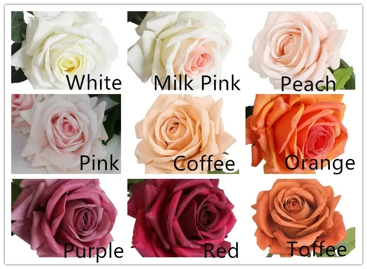 High End Ins Artificial Silk Big Rose Flower Real Touch Silk Latex ...
