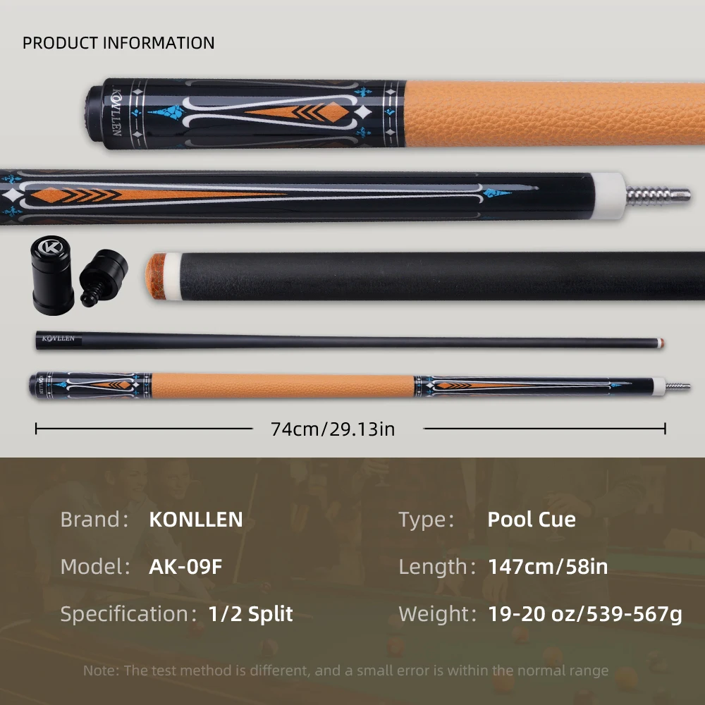 KONLLEN コンラン キュー KL-08 KONLLEN Carbon Fiber Pool Cue Stick KL-08 Low Deflection shaft