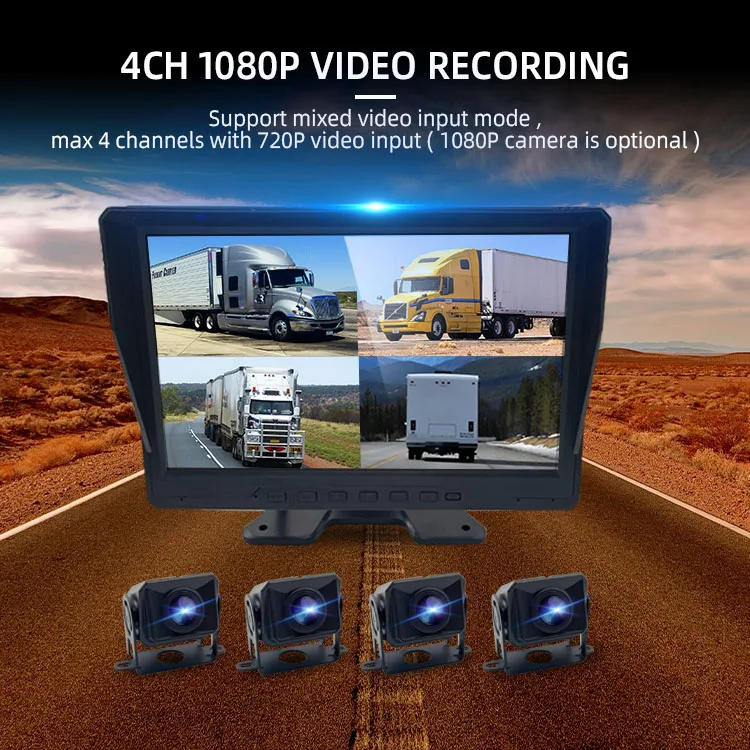 Wemaer 10.1 Inch AI Reverse Camera System Pedestrian Vehicle Detection for Trucks Trailers RVs Vans Construction Vehicles manufacture