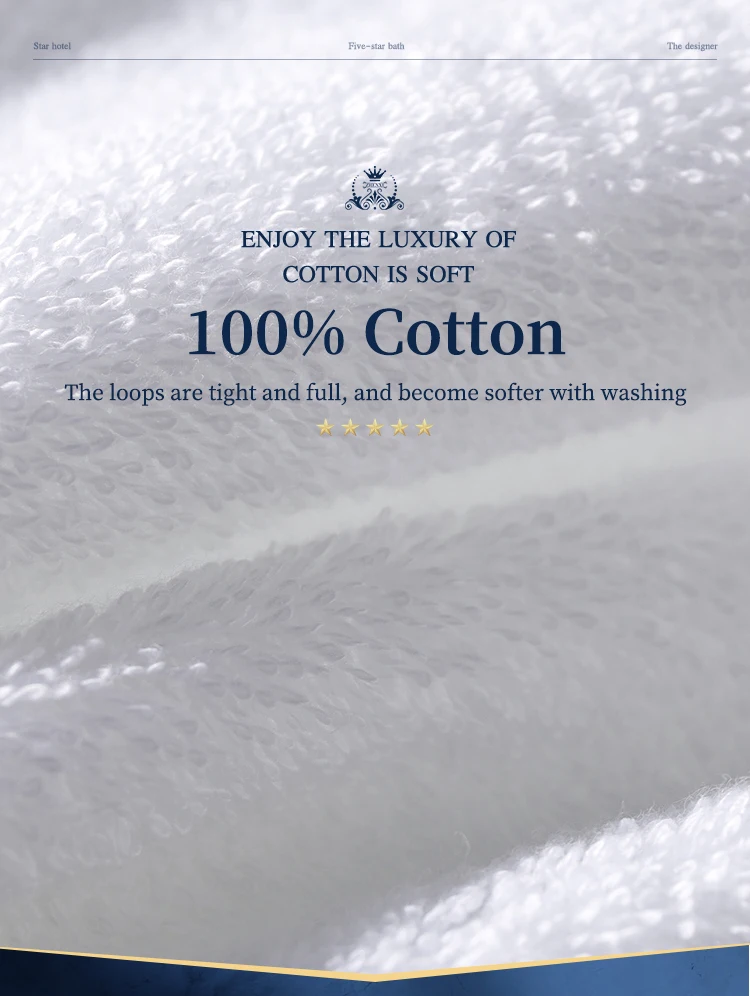 Hotel pure cotton towel enlarged and thickened bath towel bathroom face washing towel set