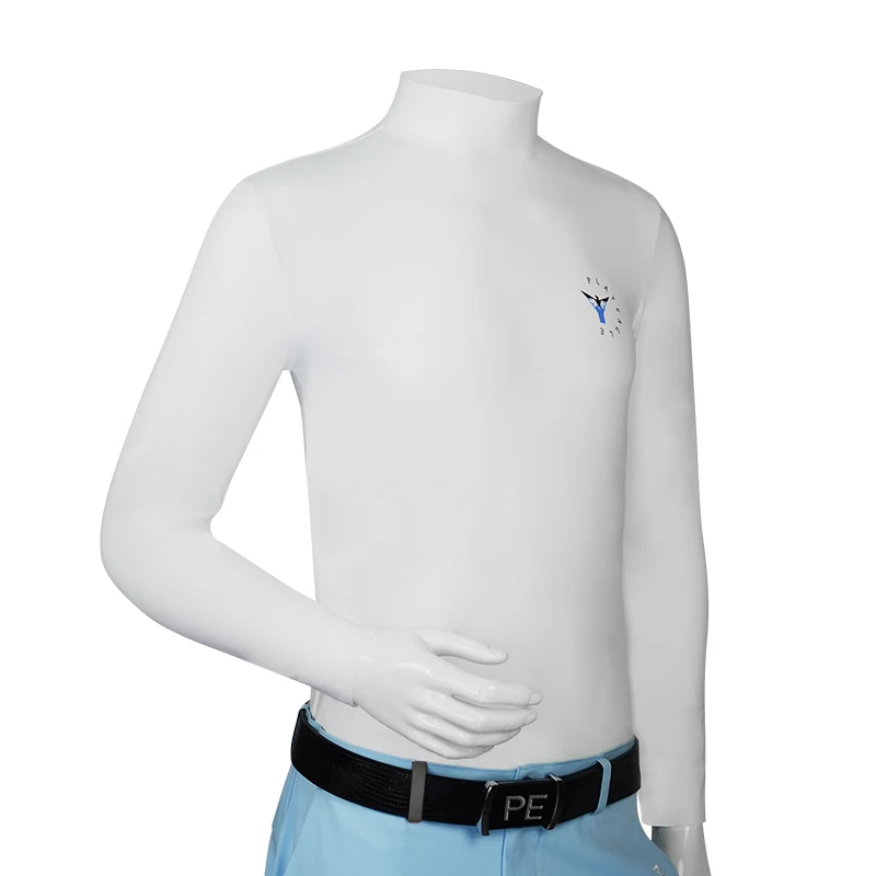 Летняя мужская крутая ткань для гольфа, рубашка для гольфа с длинными рукавами из ледяного шелка, Солнцезащитный уход