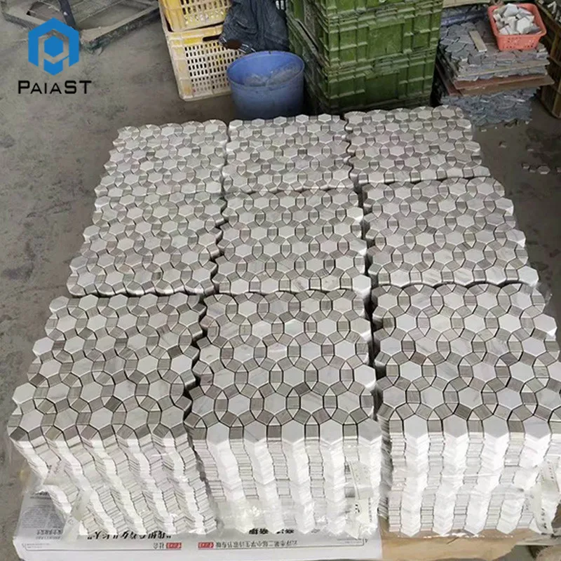 product kitchen backsplash waterjet carrara white marble mosaicmarble mosaic wall tiles bathroom decor-5