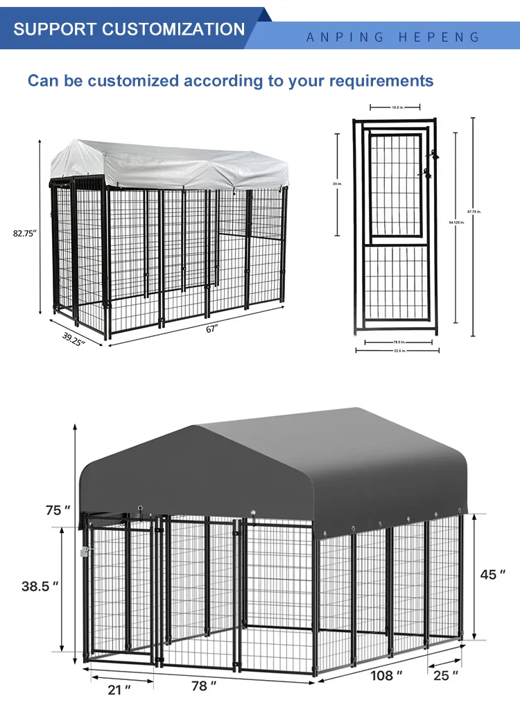 Heavy Duty Modular 6x10 Outside Welded Wire Metal Mesh Extra Large Outdoor House Pet Cage Dog