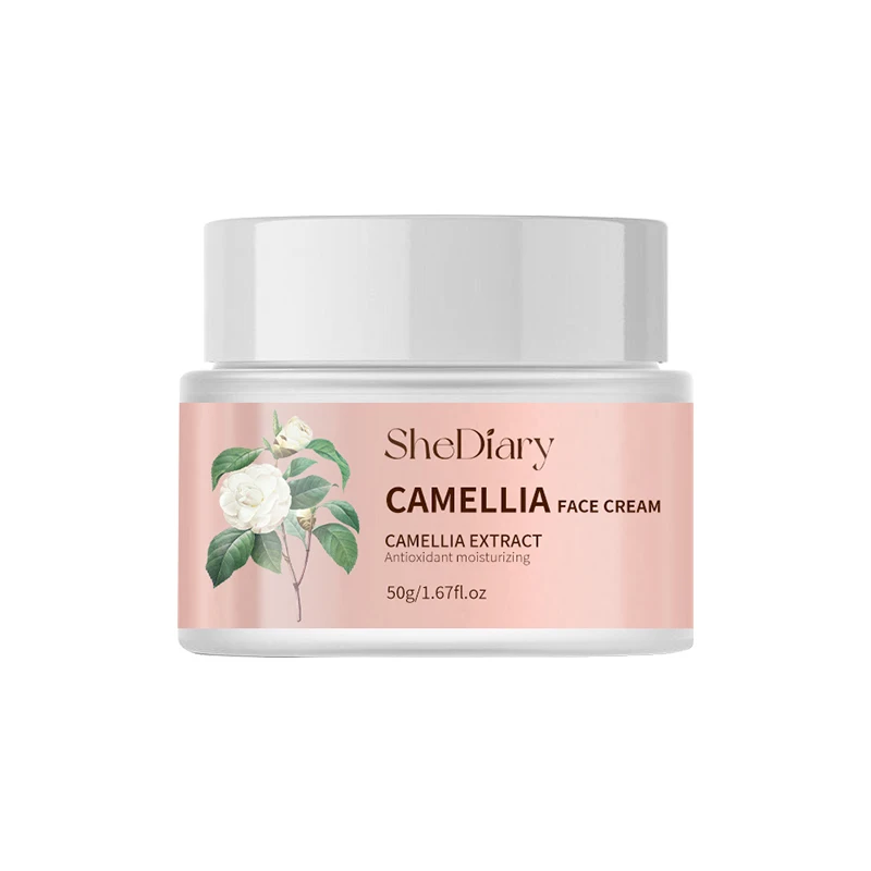 SheDiary muestras gratuitas al por mayor 4 semanas eliminación de arrugas hidratante piel antienvejecimiento efecto Visible crema facial de Camelia Inoherb