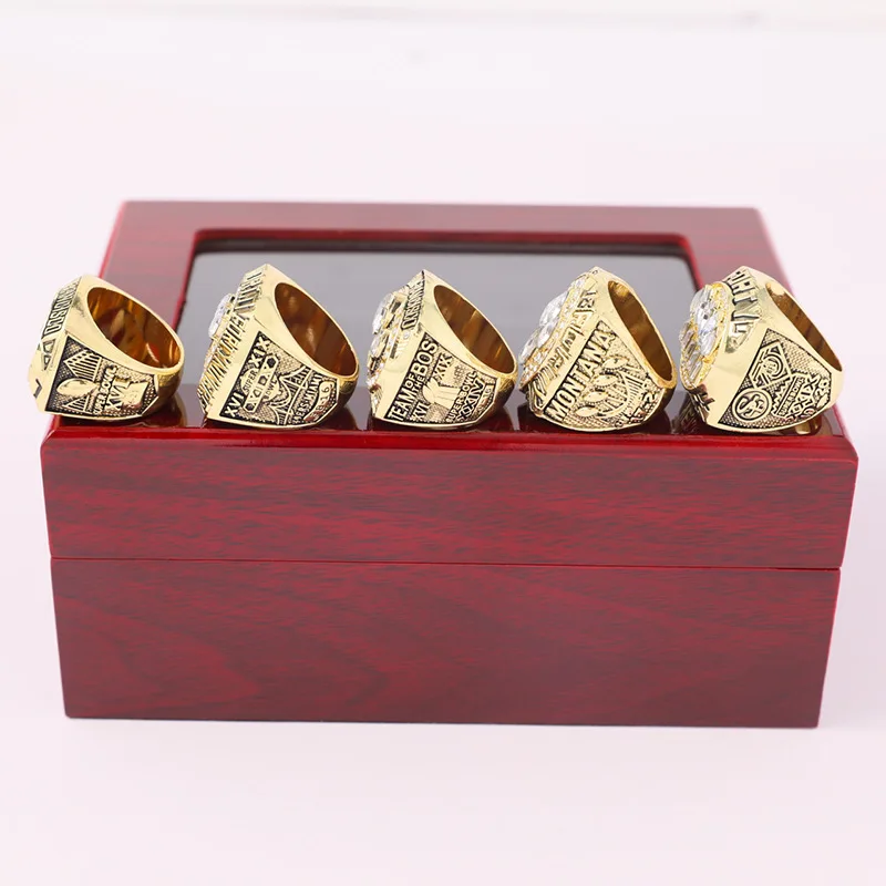 San Francisco 49ers Super Bowl Champions 6-Ring Set