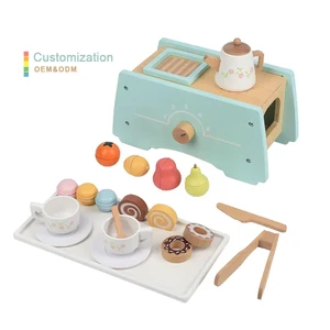Classic Children Kid Play Kitchen Toys Set Other Pretend Play Preschool Kitchen Toys Cooking Set Wooden Food After Tea Toys