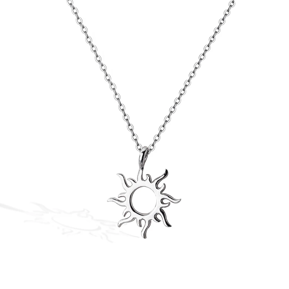 sterling silver sunburst pendant