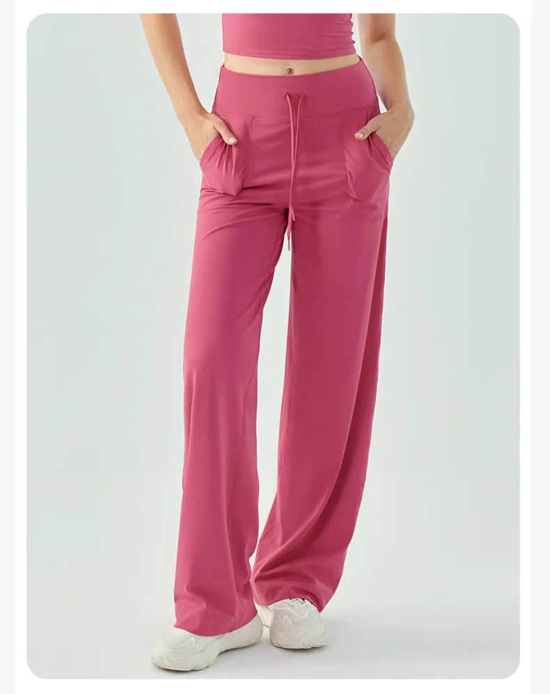 New Best Seller High Waist Straight Flared Pants Casual Drapey Feel