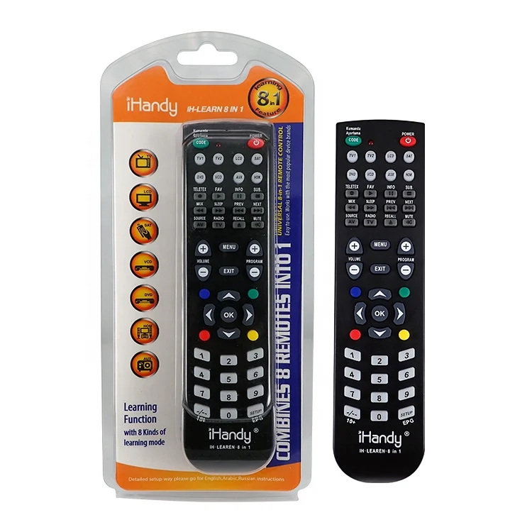 Empeorando Banquete corazón perdido Systo Crc1804 Universal Remote Control 8 Device In 1 Universal For Tv Dvd  Stb Aux With Learning Function - Buy All In One Remote Control,Universal  Remote Control,8 In 1 Remote Control Product