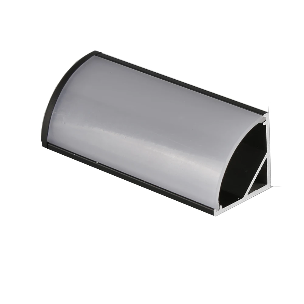 Светодиодный профиль 16x16 мм для углового крепления с рассеивателем крышки 45 градусов