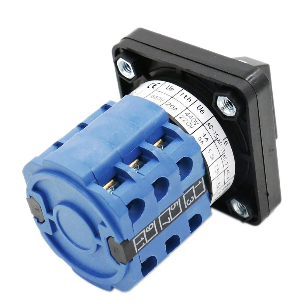 BAOMAIN LW28-20 Commutateur Rotatif Universel 20A 550V - 3 Positions 2 Phases, Certifié CE TUV