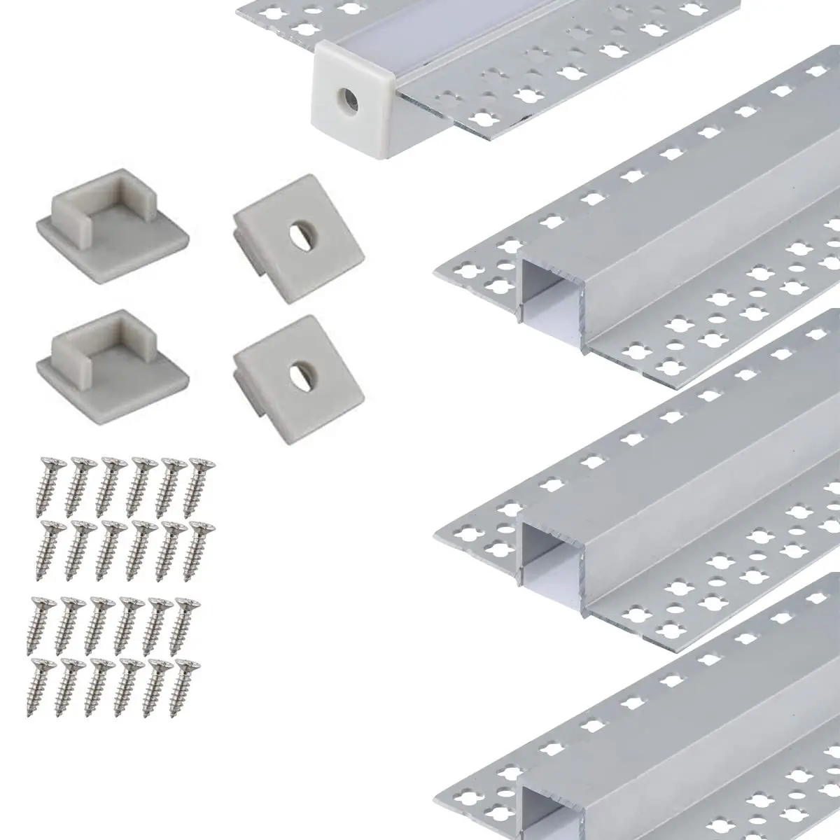 Aluminum Extrusion Profile Trimless Led Profile Gypsum Strip Led Channel Recessed Drywall Led Aluminum Profile for Ceiling Wall