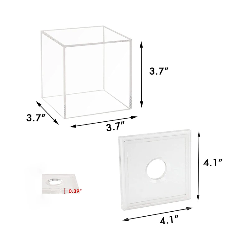Autograph Baseball Display Case Clear Acrylic Cube Baseball Display Box