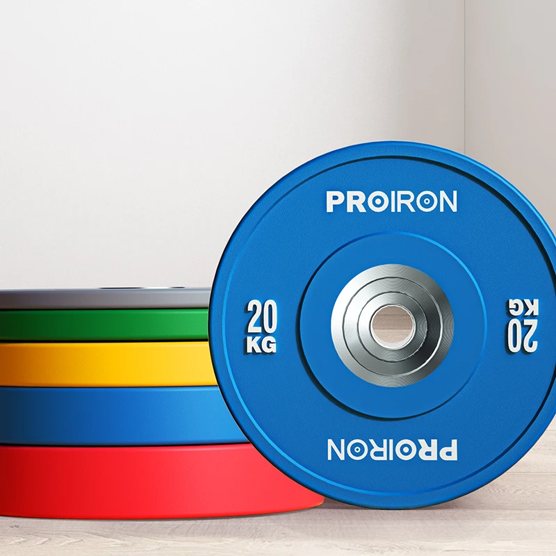 PROIRON 卸売カラーラバーバンパープレート バーベルウェイト 