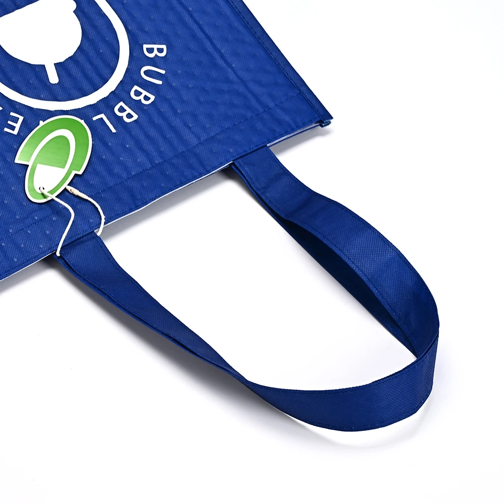 Wholesale Eco-Friendly Recycled RPET Linen Cosmetic Bag Customized Logo Waterproof Shopping Bag Recyclable details